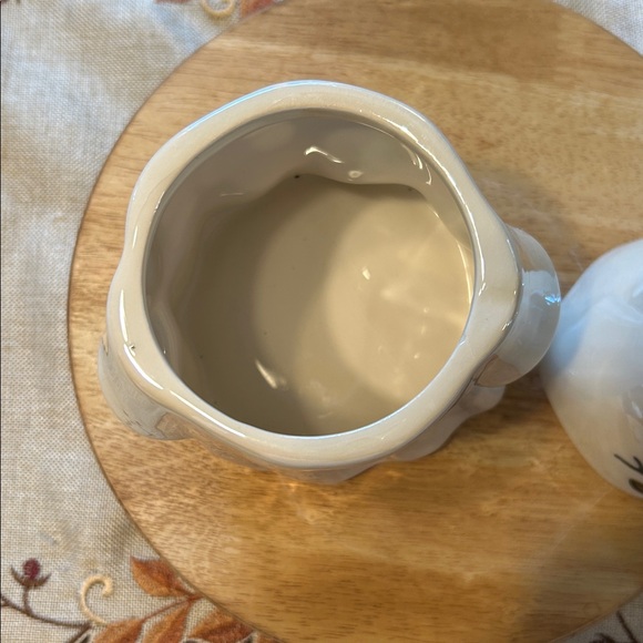 Ghost Smiling Mini Treat Jar NWT 19.6 Oz. Iridescent Finish 100% Earthenware - Picture 5 of 9